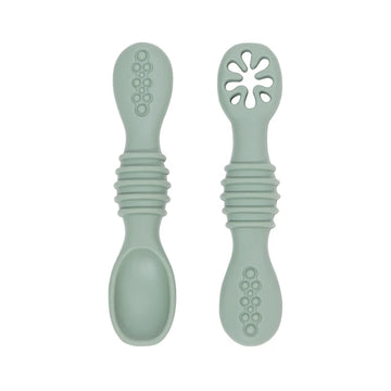 2PCS Baby Silicone Training Spoons | Kids Feeding Set