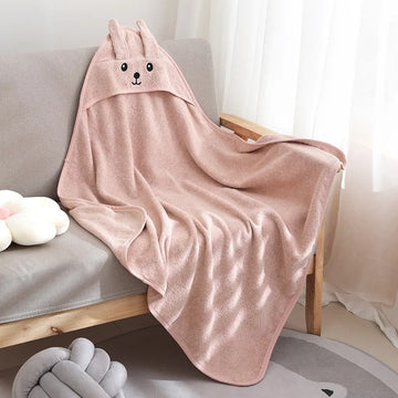 Cotton Baby Hooded Bath Towel Robe for Kids & Infants