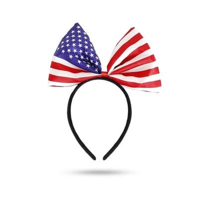 Girls July 4th Headband, Soft Fabric Stars