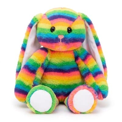 Rainbow Bunny Plush Toy – 35cm Soft Stuffed