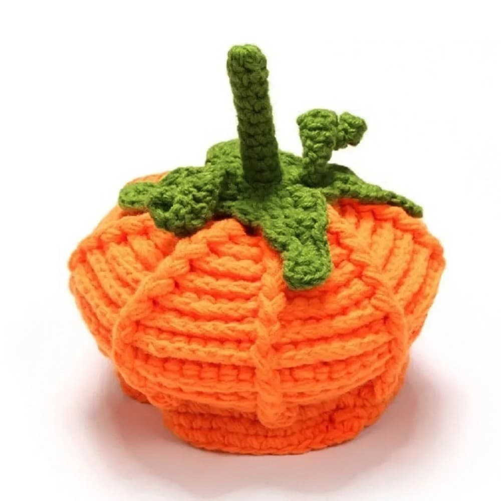 Knitted Pumpkin Hat Newborn Photography Prop