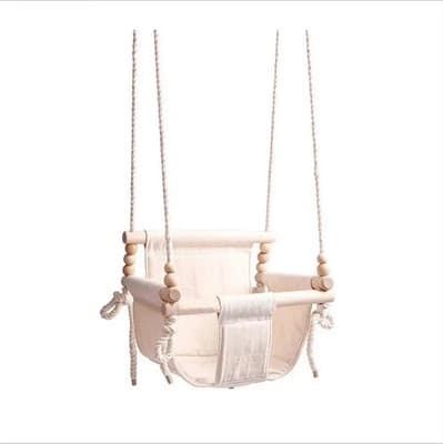 Indoor Baby Swing – Wood Hanging Chair, 6M–30kg