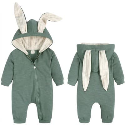 Infant Bunny Romper, 100% Cotton