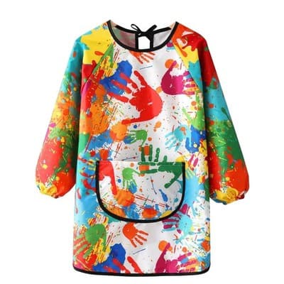 Waterproof Long-Sleeve Kids Art Smock Bib