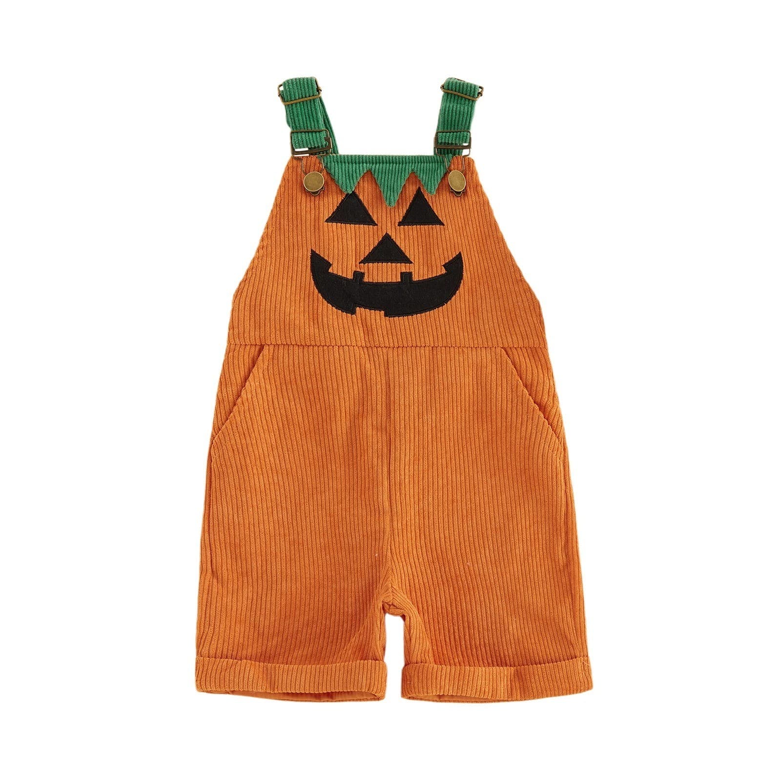 Pumpkin Print Overalls for Toddlers, Sizes 18M–5T