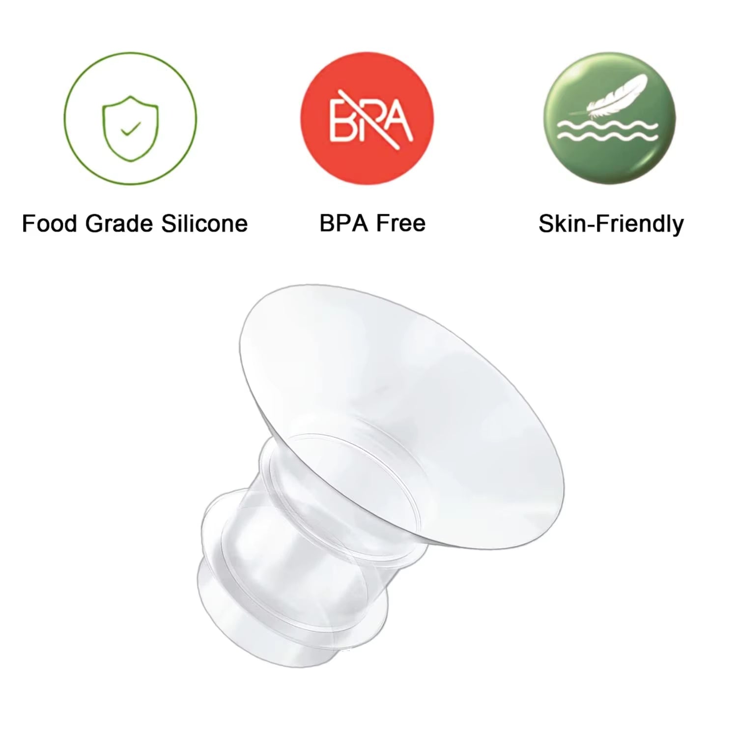 5 Size Breast Milk Pump Flange Inserts Breast Shield Converter Practical Breast Pump Replacement 13Mm 15Mm 17Mm 19Mm 21Mm