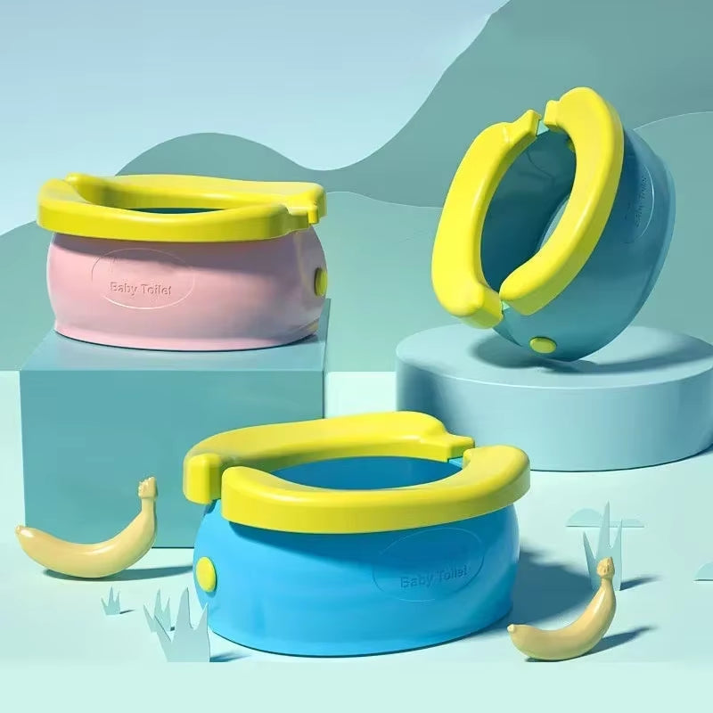 Children'S Foldable Potty Training Seat Easy to Clean Toilet Seat Boys and Girls Birthday Gift Portable Travel Baby Potty