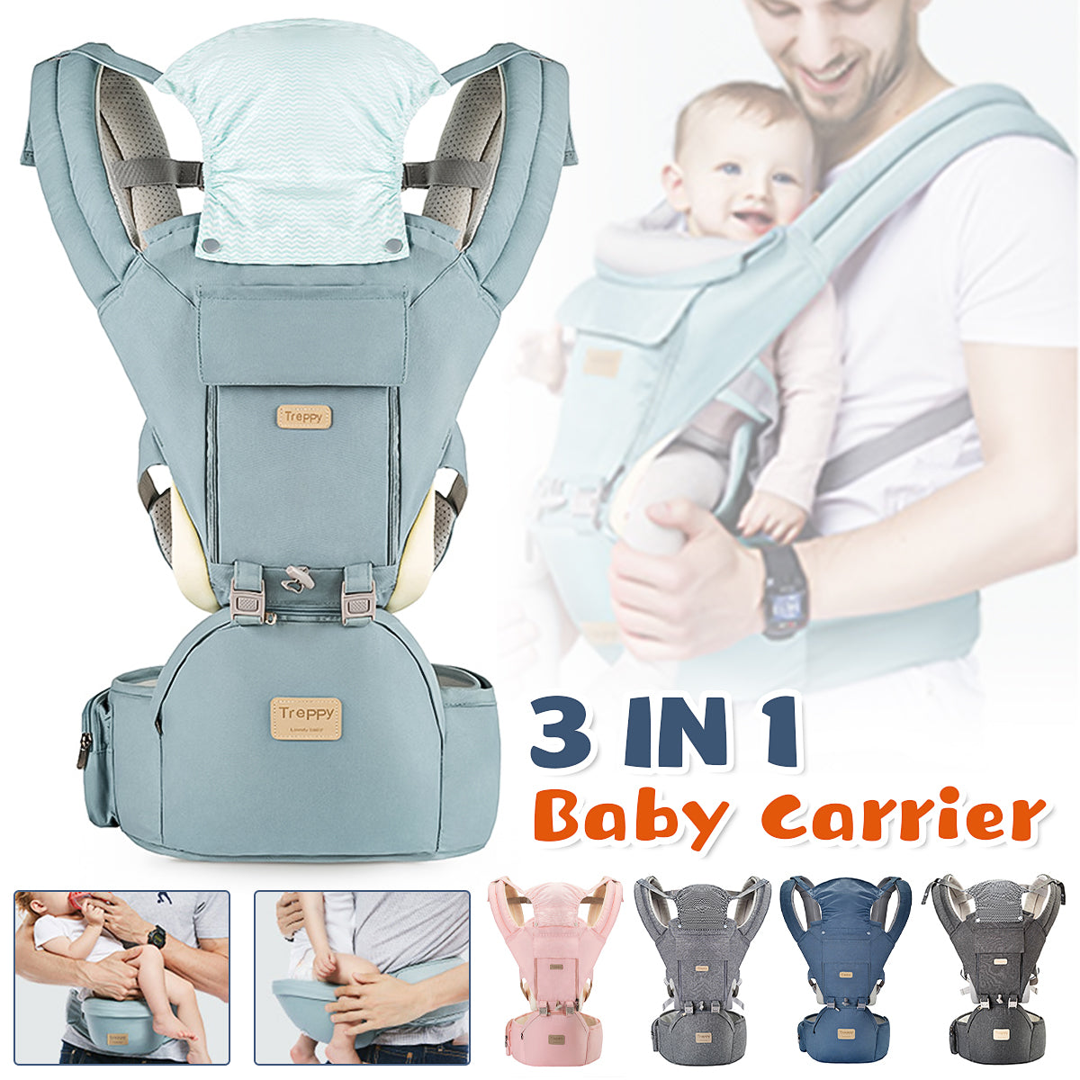 Ergonomic Hip Seat Carrier