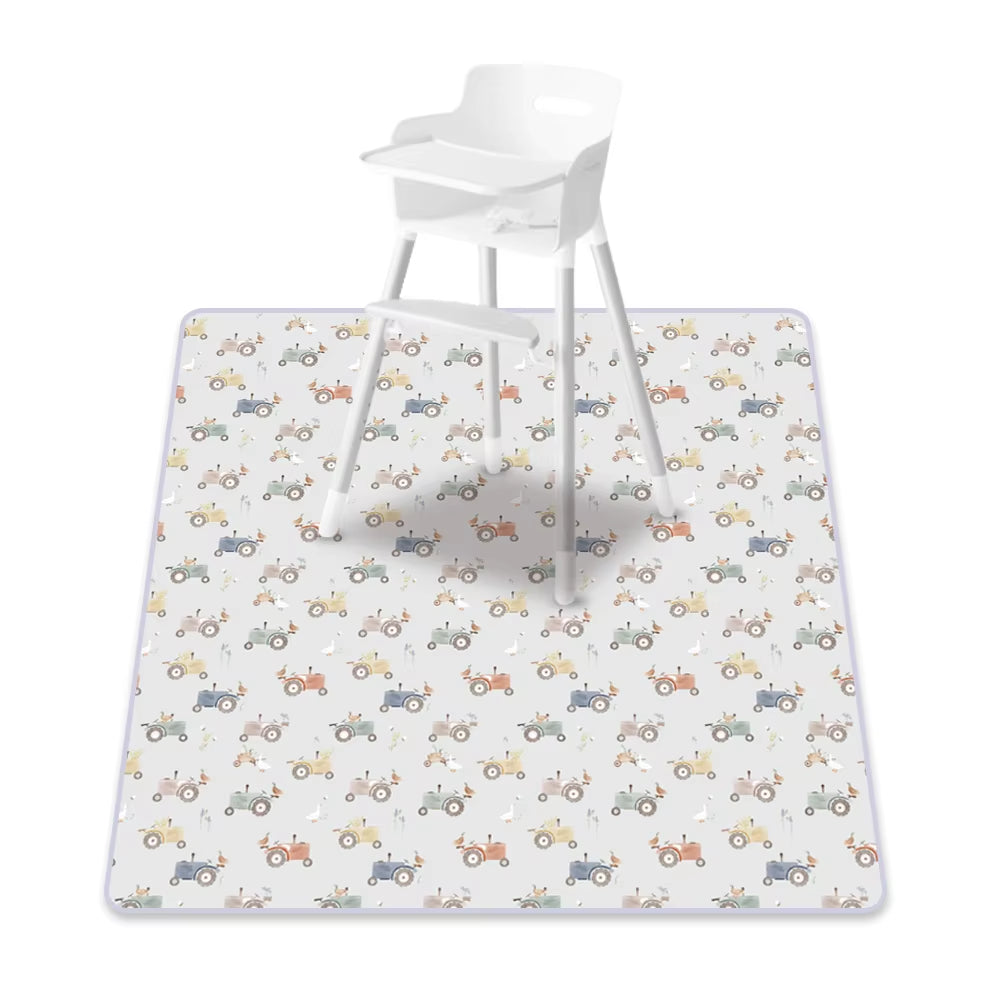 Elinfant 1 Pc Baby High Chair Splat Mat Portable Baby Dining Chair Mat Waterproof Spill Mat Anti-Slip Floor Protector Splash Mat