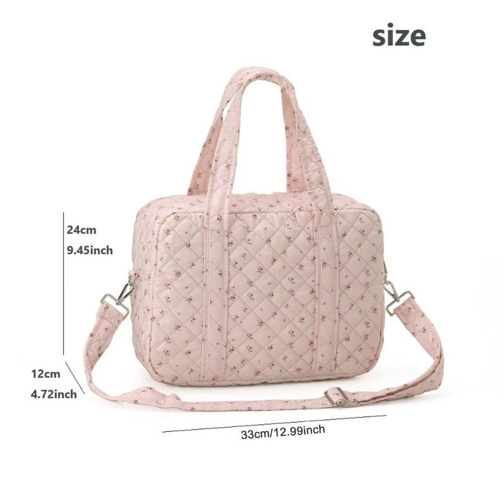 Travel Essentials Multifunctional Baby Diaper Bag Crossbody Large Capacity Mommy Bag Flower Baby Nappy Bag for Mother Kids