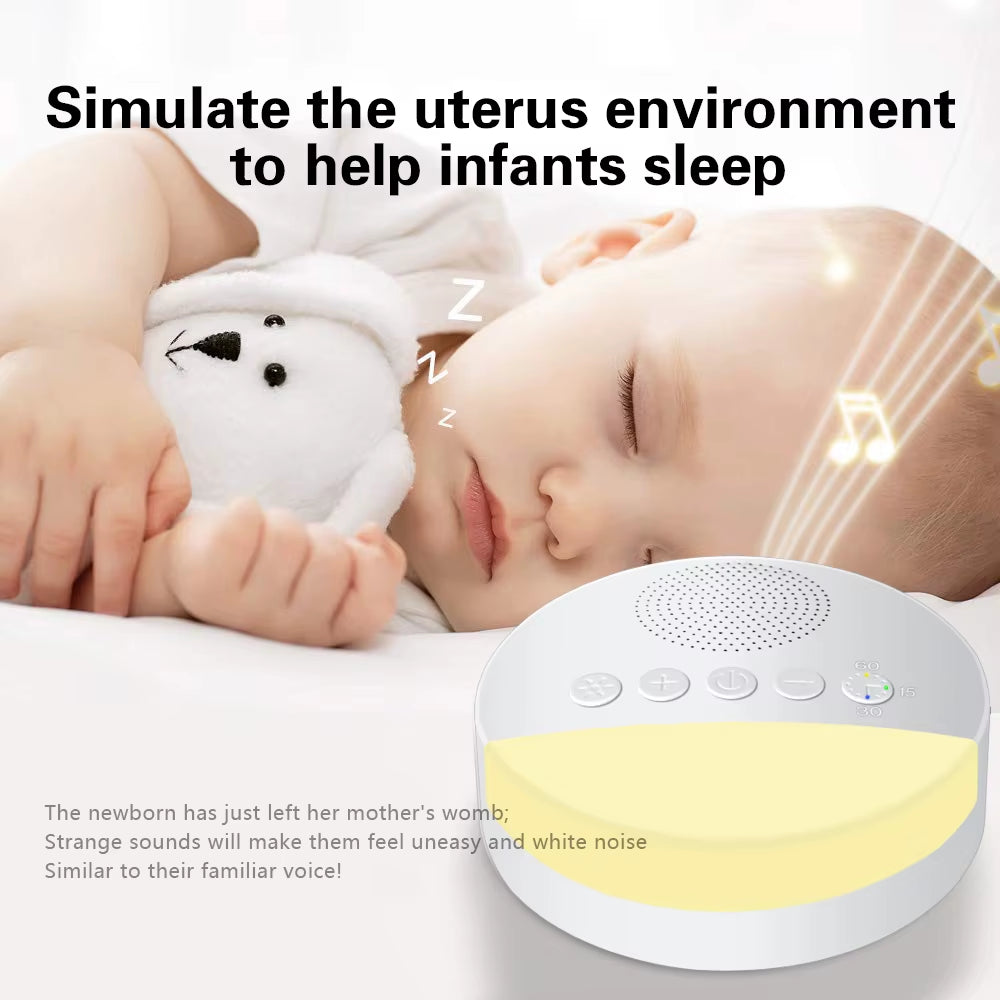 Portable Baby White Noise Machine USB Rechargeable with Timer