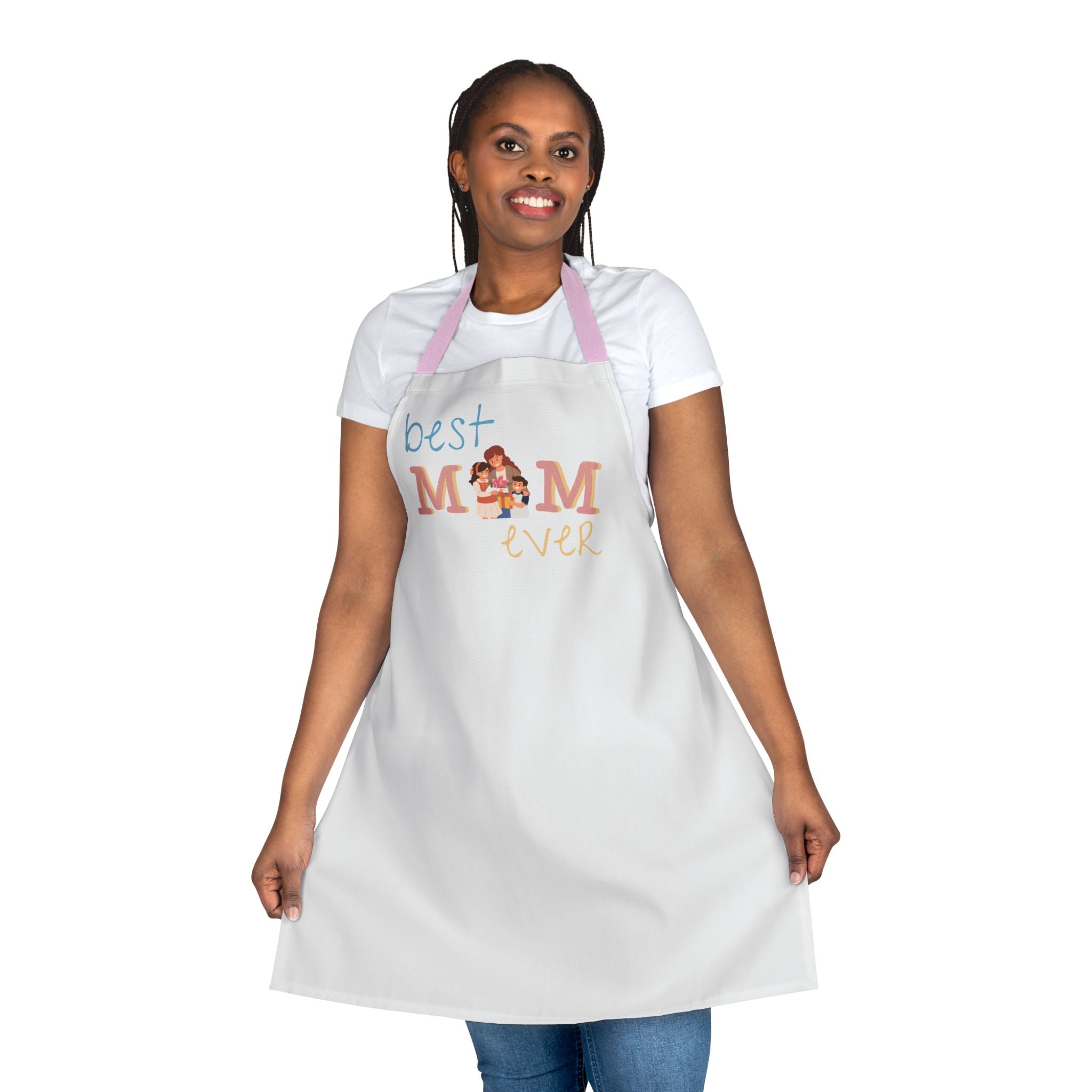 Best Mom Ever Apron with 5-Color Straps | Perfect Gift for Mother's Day
