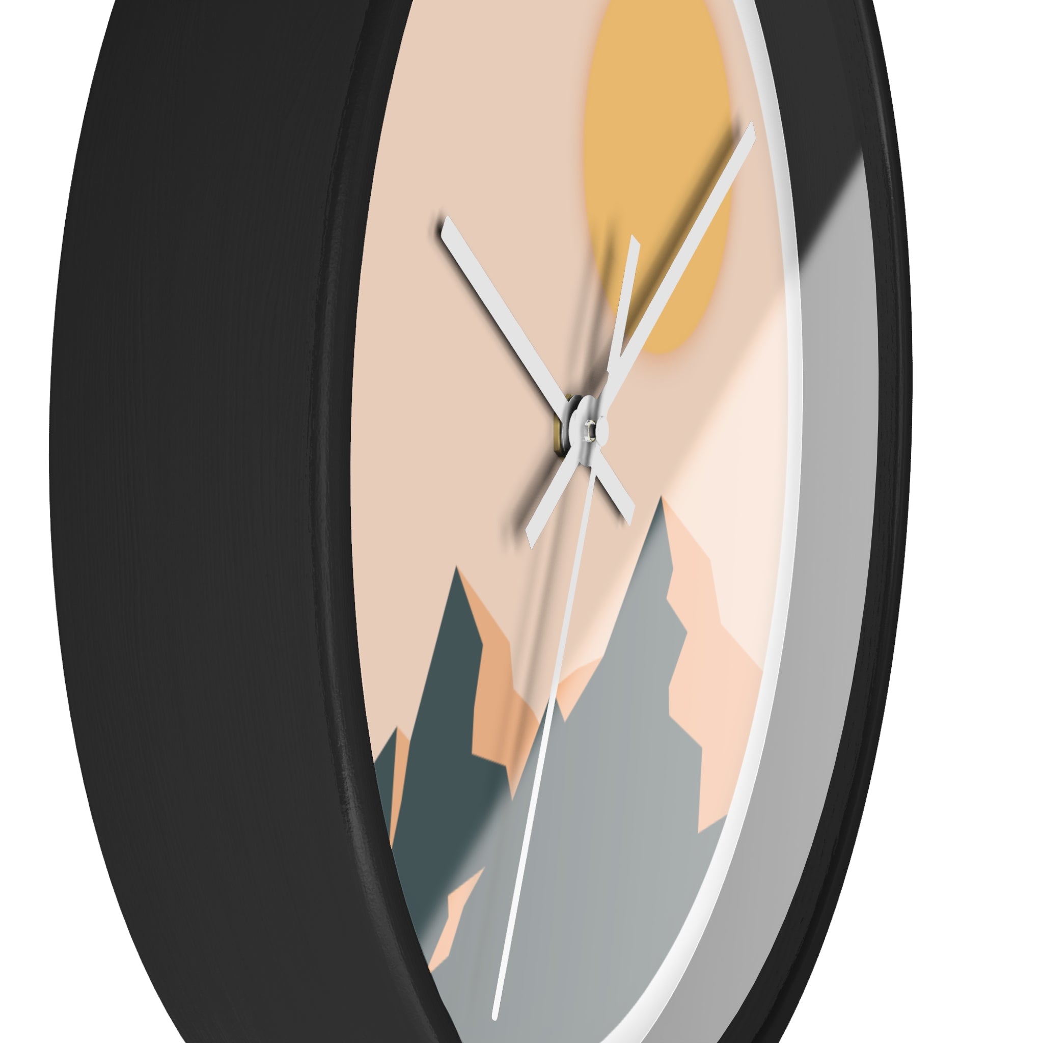 Wall Clock - 'Mountain pastel' - Modern Decor for Home and Office