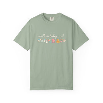 T-Shirt — Cute Baby Animal Row "and then baby arrived" Graphic
