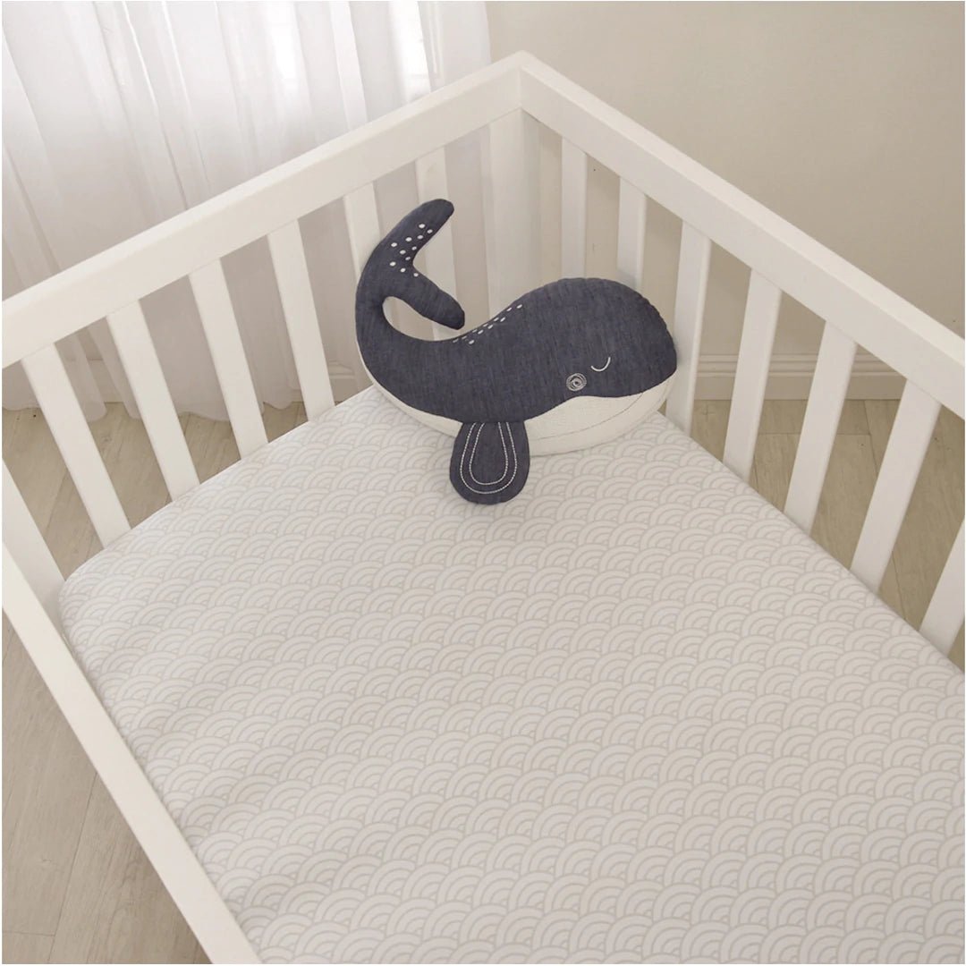 Whale Nursery Crib Cushion