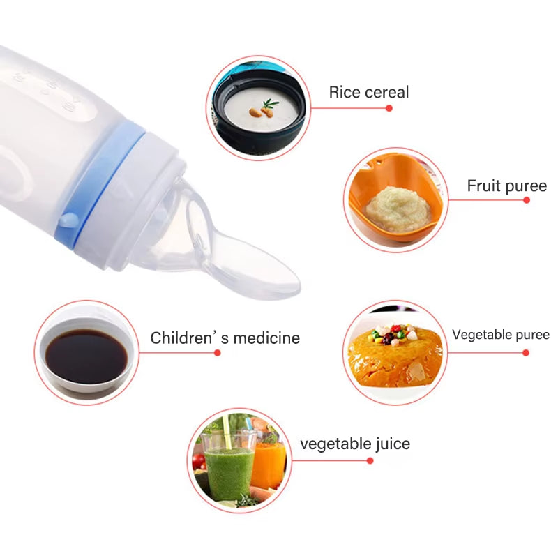 Baby Feeding Bottle Dolphin Silicone Rice Cereal Spoon Newborn Tableware Baby Goods Feeding Spoon