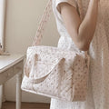 Travel Essentials Multifunctional Baby Diaper Bag Crossbody Large Capacity Mommy Bag Flower Baby Nappy Bag for Mother Kids