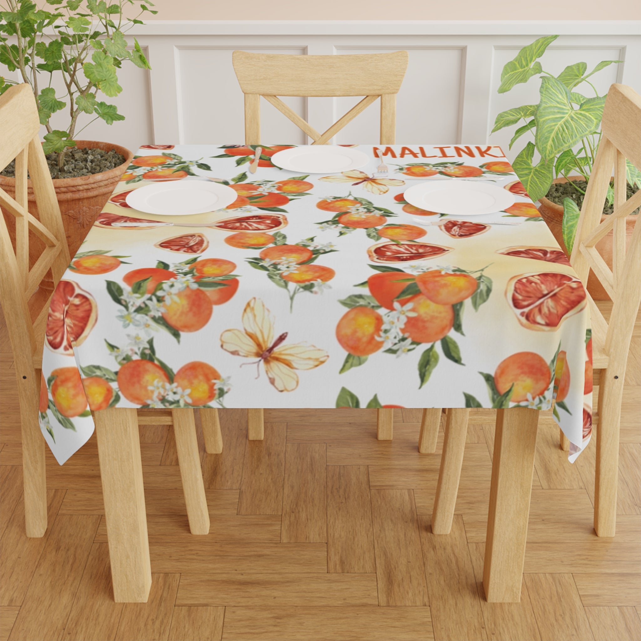 Citrus Floral Tablecloth - Perfect for Spring Gatherings and Celebrations
