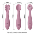 3PCS Baby Silicone Spoon Fork Set, Toddler Feeding Cutlery