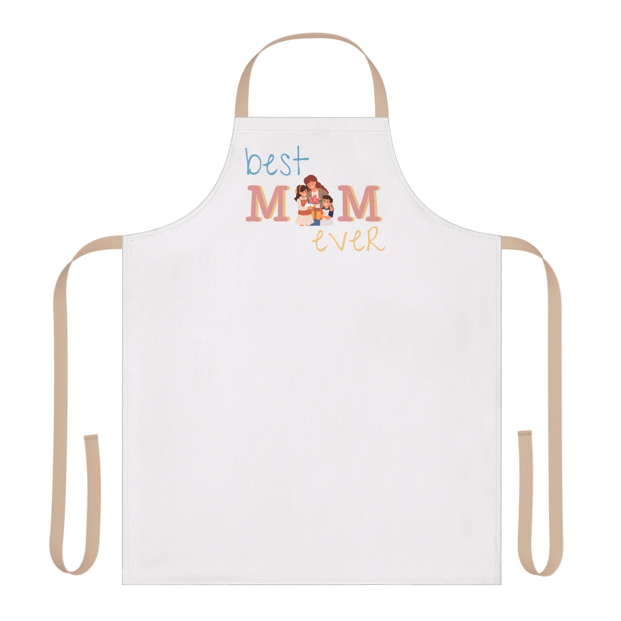 Best Mom Ever Apron with 5-Color Straps | Perfect Gift for Mother's Day