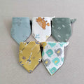 5Pcs Baby Bibs Cotton Bandana Triangle Cartoon Print Towel