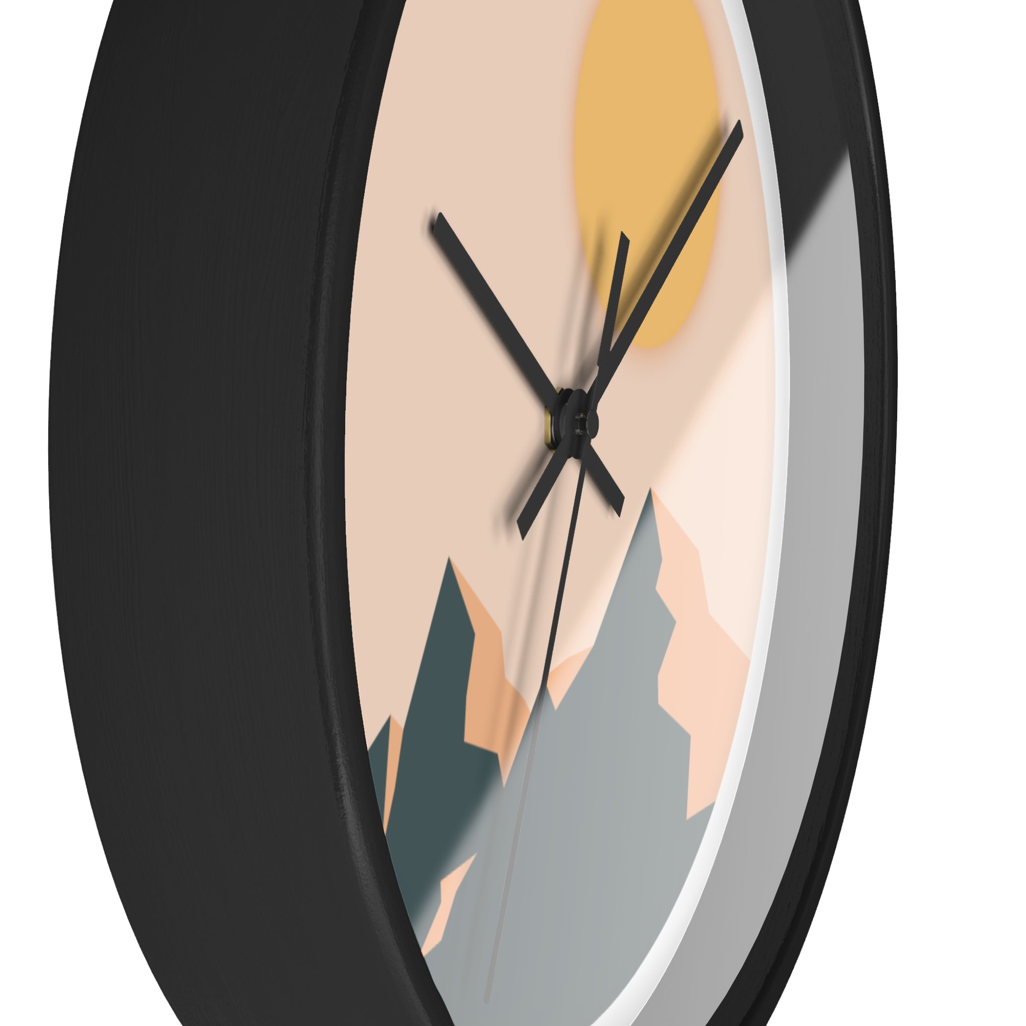 Wall Clock - 'Mountain pastel' - Modern Decor for Home and Office