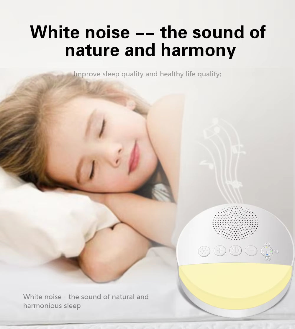 Portable Baby White Noise Machine USB Rechargeable with Timer