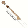 Baby Pacifier Clips Wooden Dummy Nipple Holder Clip Chain Silicone Bear Koala Animal Pacifiers Teething Toys