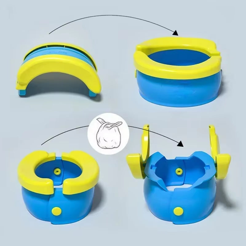 Children'S Foldable Potty Training Seat Easy to Clean Toilet Seat Boys and Girls Birthday Gift Portable Travel Baby Potty