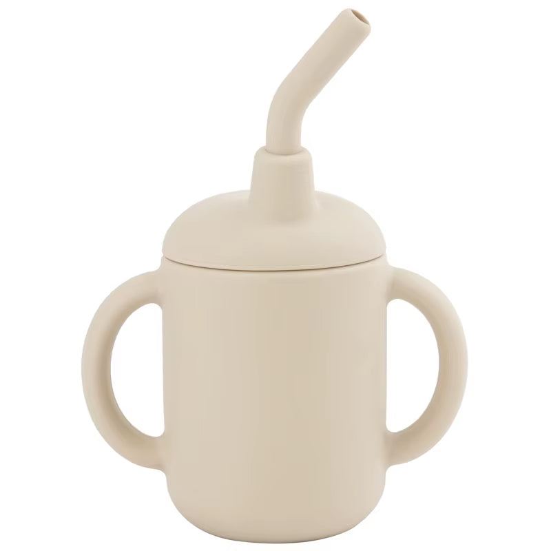 Portable Baby Feeding Cups Kids Learning Drinkware Liquid Feed Silicone Sippy Cups Leakproof Mug Toddlers Straw Water Bottle