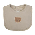 Cute Bear Muslin Cotton Baby Bibs Saliva Towel U-Absorbent Pockets Korean Children Kids Boys Girls Bandanas Feeding Burp Clothes