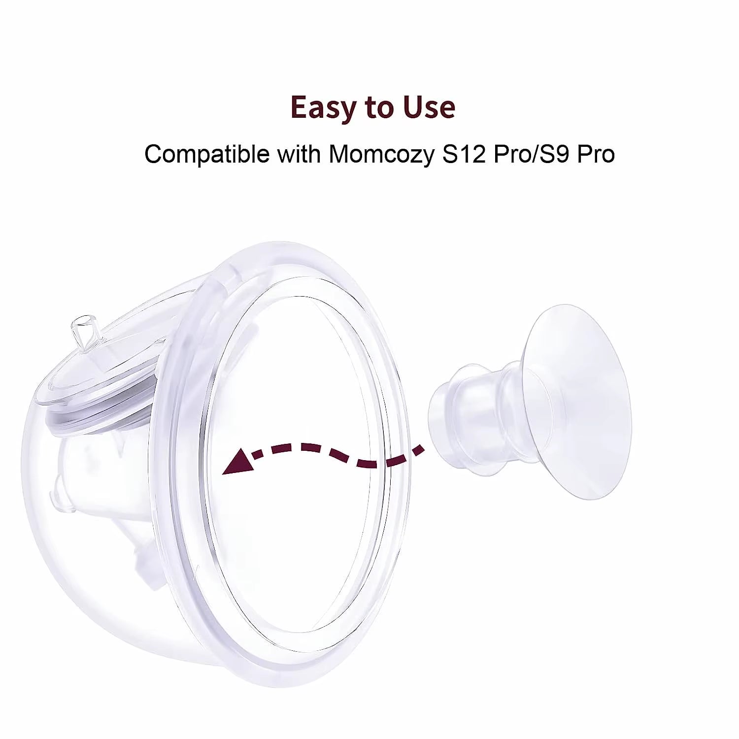 5 Size Breast Milk Pump Flange Inserts Breast Shield Converter Practical Breast Pump Replacement 13Mm 15Mm 17Mm 19Mm 21Mm