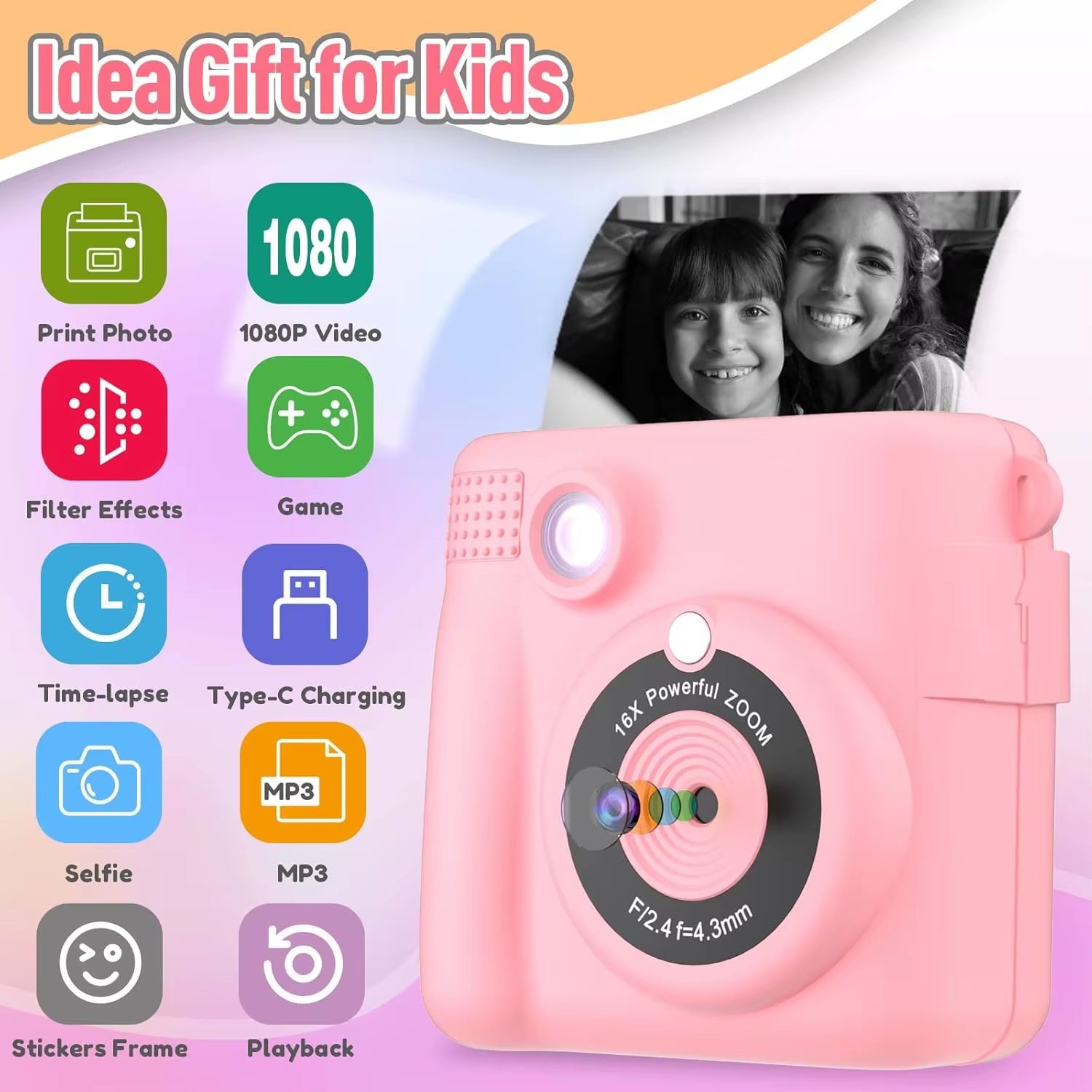 Kids Camera for Boys & Girls 3-12, HD, Portable