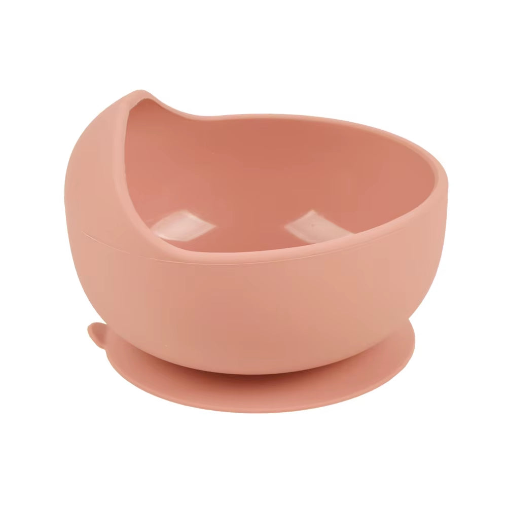 28Colors Baby Silicone Suction Bowls for Kids Waterproof Baby Feeding Tableware Spoon Children Dishes Kitchenware Infant Plates