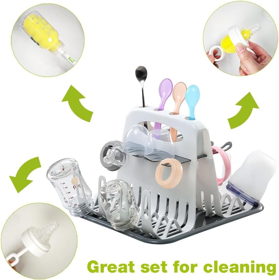 Baby Milk Bottles Drying Rack Portable Cleaning Dryer