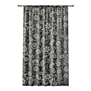 Elegant Floral Sheer Window Curtain for Natural Light and Home Decor
