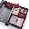 6 Pcs Travel Clothes Storage Bags Set Portable Luggage Organizer Suitcase Pouch Pouch Packing Cube for Shoes Packing Clothes