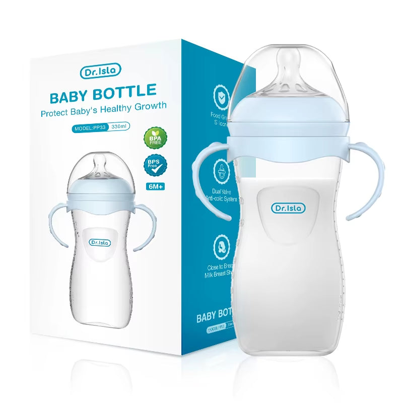150/240/330ML Baby PP Bottle Newborn Baby Bottle with Handle Milk Bottlefeeding Baby Bottles Newborn Feeding Supplies Bpa-Free