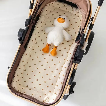 Cartoon Bear Baby Stroller Seat Cushion Cotton Soft Newborn Car Seat Pad Infant Pushchair Mattress Mat Kid Pram Accessories