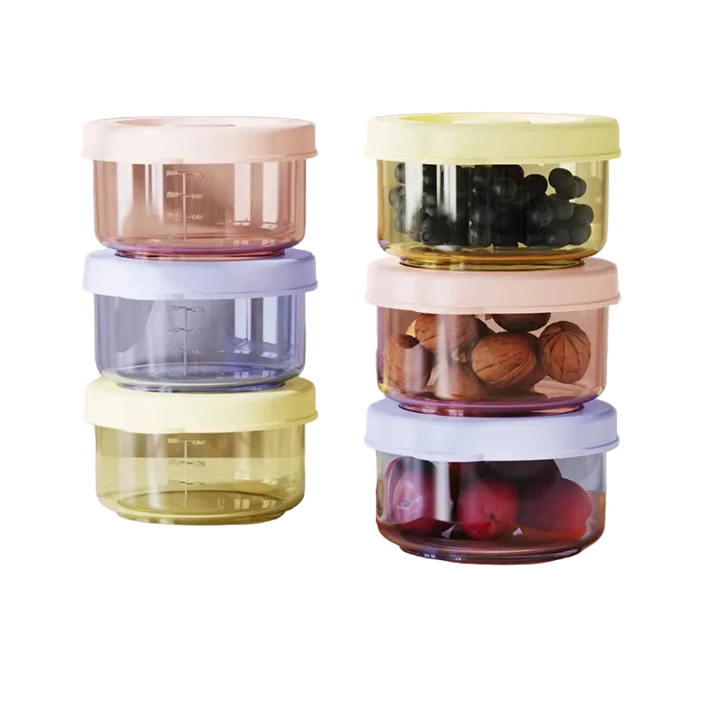 6 Pcs Baby Food Storage Containers - PP Material Steamable & Leak-Proof, Infant Feeding Bowls for Freshness, Stackable Organizer