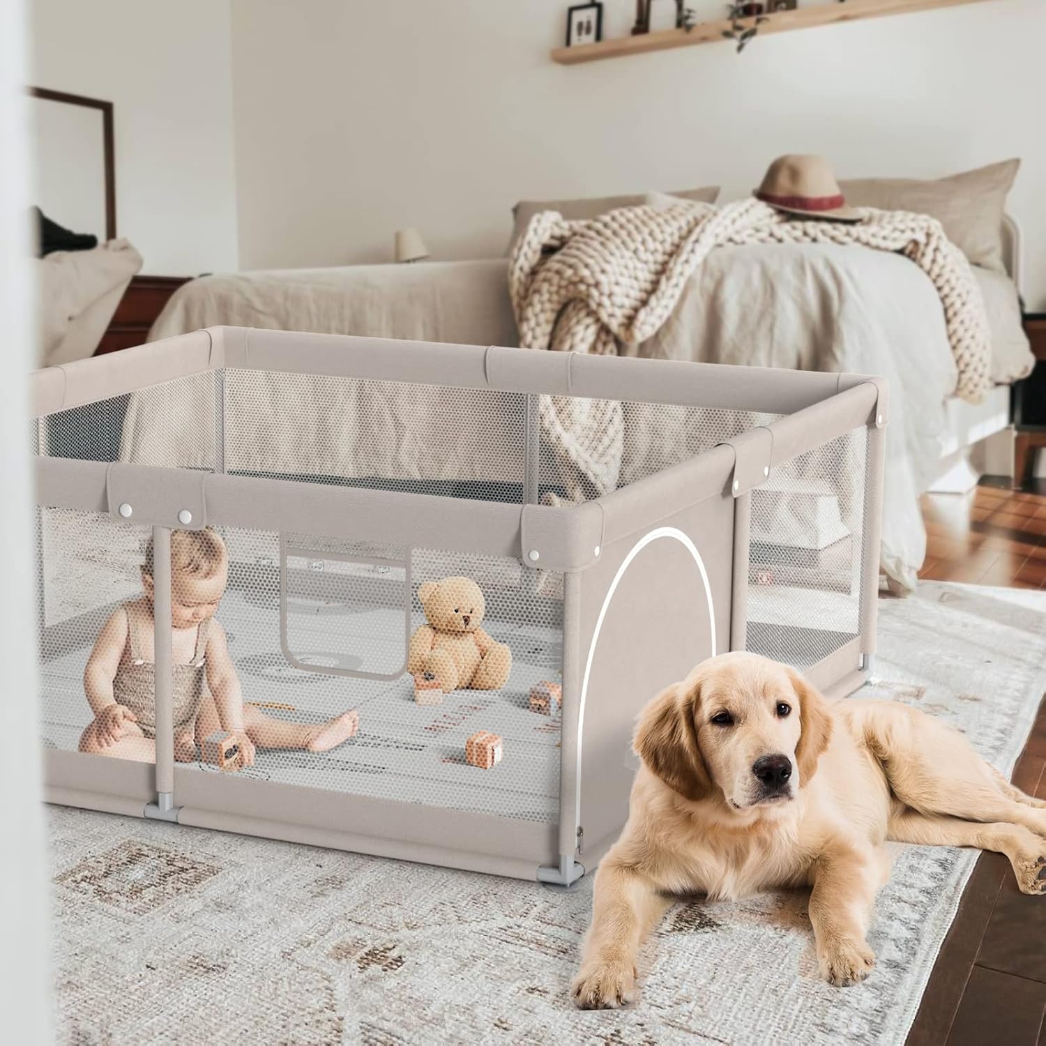 Play Pen for Kids, Play Pens for Babies and Toddlers for Apartment