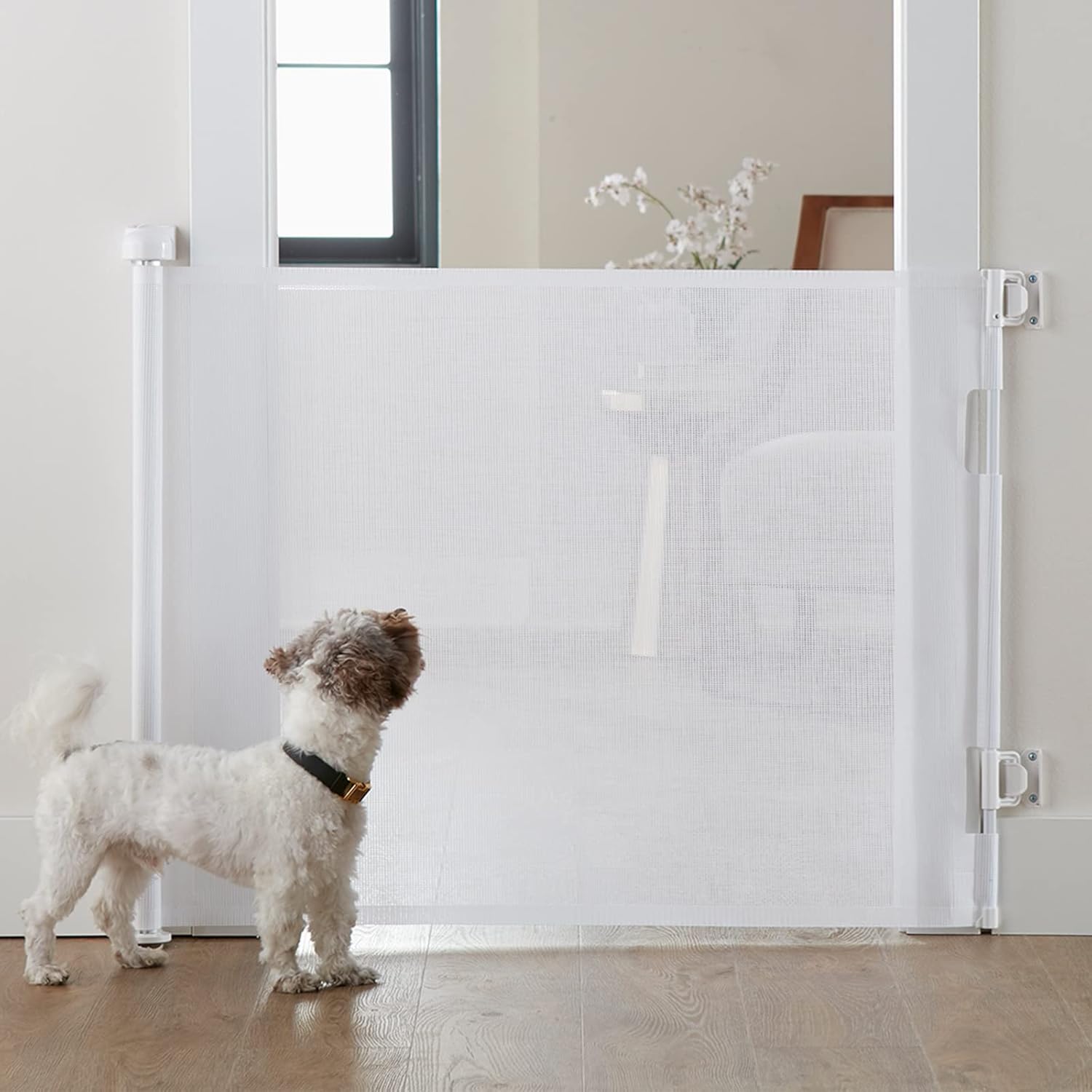 Baby Gate Retractable Gates for Stairs, Mesh Dog Gate for the House