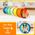 Kids Play Tunnel Tent for Toddlers, Colorful Pop up Crawl Tunnel Toy for Baby