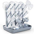 Baby Bottle Drying Rack: Large Vertical Bottle Dryer Rack Holder (Gray)