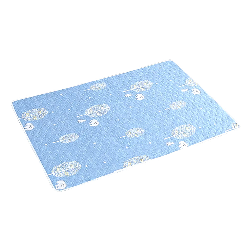 80x120cm 4-Layer Waterproof Dino Heart Diaper Mat for Baby Care