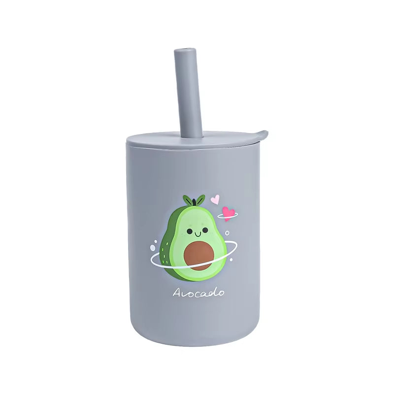 TYRY.HU 1PCS Baby Silicone Sippy Cup with Lid Portable Drinking Cup Children'S Anti-Leak Feeding Cup Food Grade Silicone 150ML