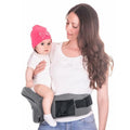 Hip Seat Baby Carrier - New Ergonomic Bench Design, Adjustable Waistband, Grey