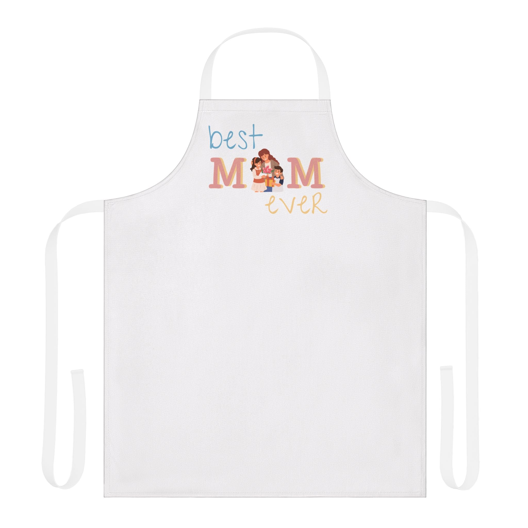 Best Mom Ever Apron with 5-Color Straps | Perfect Gift for Mother's Day