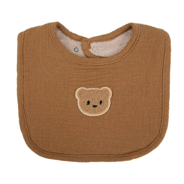 Cute Bear Muslin Cotton Baby Bibs Saliva Towel U-Absorbent Pockets Korean Children Kids Boys Girls Bandanas Feeding Burp Clothes