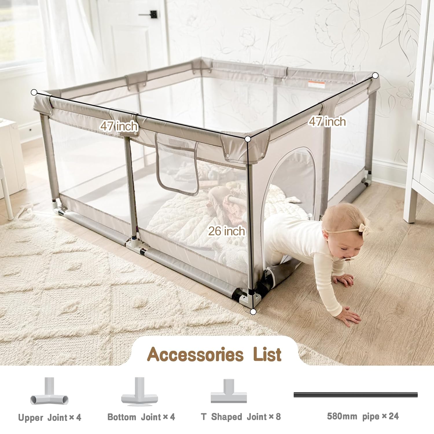 Play Pen for Kids, Play Pens for Babies and Toddlers for Apartment